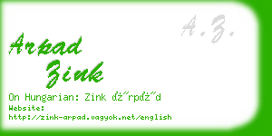 arpad zink business card